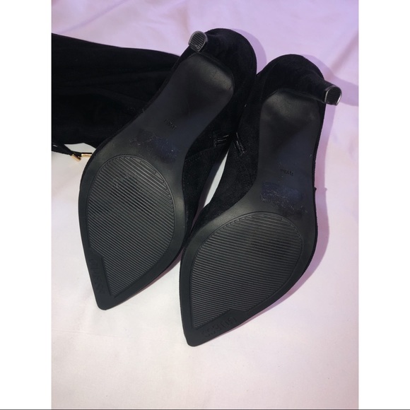 GUESS  Black Over The Knee High Heel Boots Sz 8.5 - Picture 5 of 6